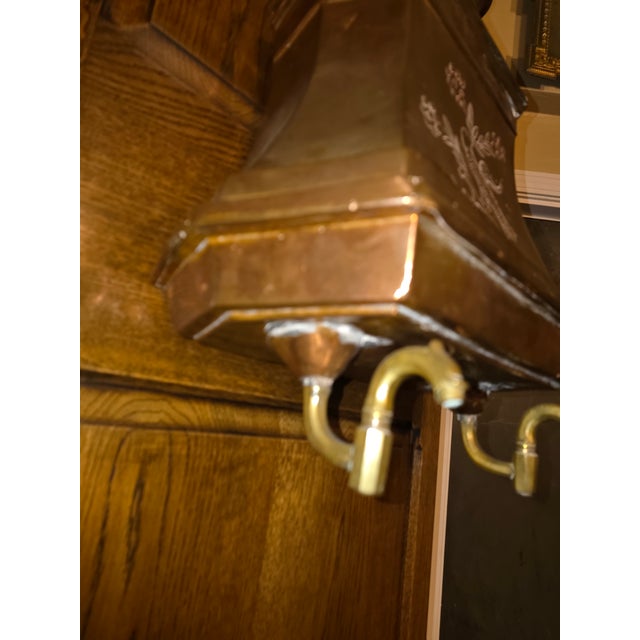 Rustic European Antique Copper Lavabo With Cabinet For Sale - Image 3 of 18