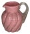 19th Century Vasa Murrhina Pink Spangle Glass Cream Jug For Sale