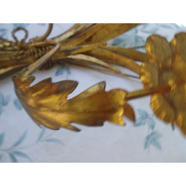 Vintage Gold-Plated Wall-Mounted Candleholders, 1970s, Set of 2 For Sale - Image 13 of 18