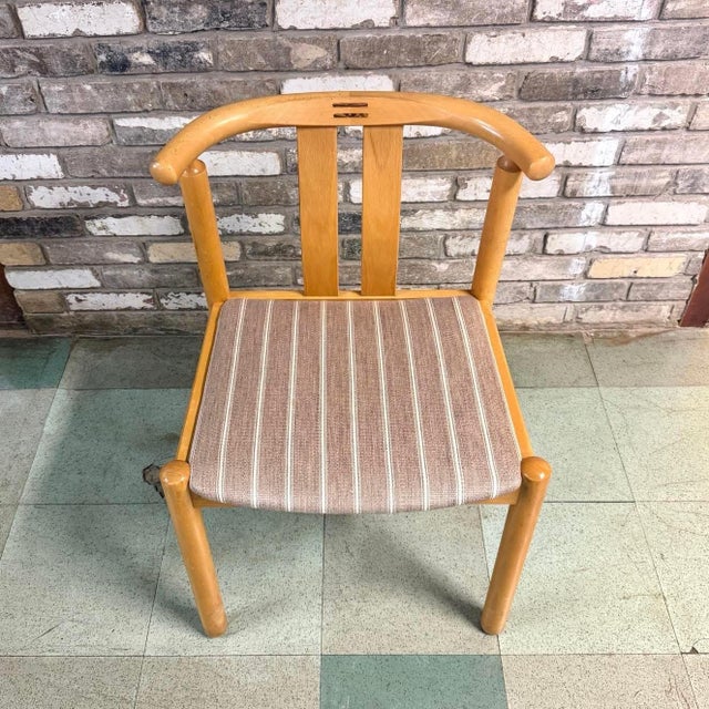 Tan Mid 20th Century Danish Cleopatra Dining Chairs by Hans J. Frydendal For Sale - Image 8 of 9