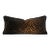 Black and Gold Tiger Pattern, Velvet-Like Feather Filling Lumbar Pillow For Sale