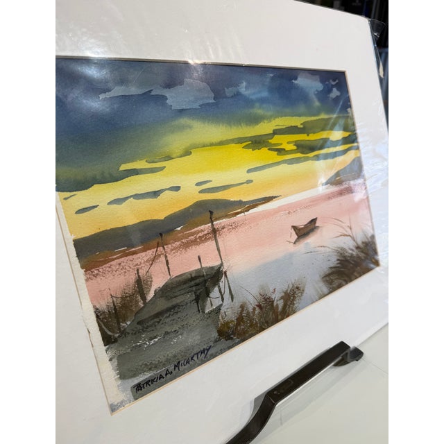 "Evening Scene" Watercolor by Patricia McCarthy For Sale - Image 4 of 6