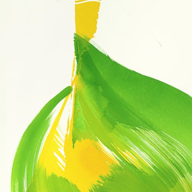 Contemporary The Green Dress 6 - Minimalist Figurative Ink Painting on Paper Original Artwork by Bettina Mauel For Sale - Image 3 of 5