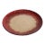 Celestial Rim Glass Dessert Plates, Set of 6, Gold & Red For Sale