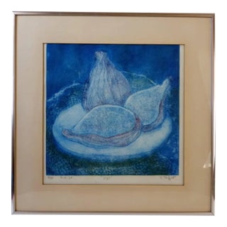 Maria Alquilar (Barbara Taffet) Signed Expressionist Work on Paper “Bigs” – Framed For Sale