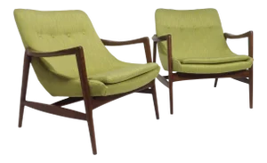 Modern Medellin Mid-Century Style Lounge Chairs - a Pair
