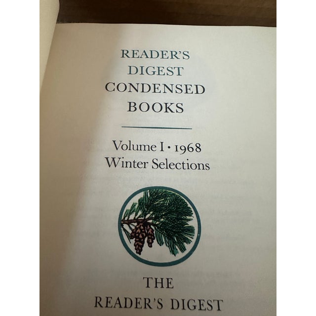 1960s Vintage Reader’s Digest Condensed Books – Rust & Green Mid-Century Decorative Set of 2 For Sale - Image 5 of 7