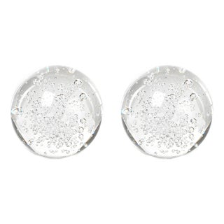 3.5-Inch Crystal Fill Ball with Bubbles, Set of 2 For Sale