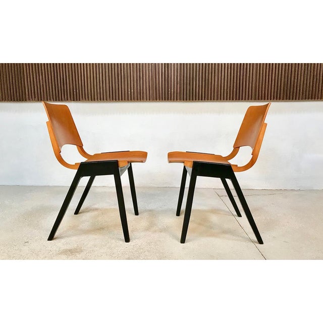 Mid-Century Modern Model P7 Chairs by R. Rainer for Pollak, Set of 6 For Sale - Image 3 of 18
