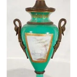 19th c. French hand painted Sevres lamp with Napoleon Scene 24"H Base 6" W and 6" D