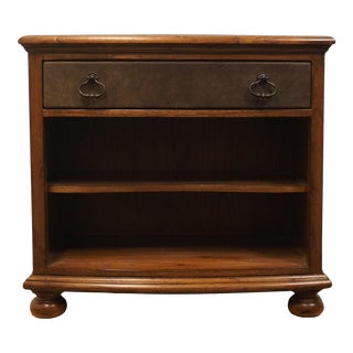 Century Furniture Bob Timberlake Collection 32" Candler Open Cabinet Nightstand W. Leather Wrapped Drawer T4h-223 For Sale