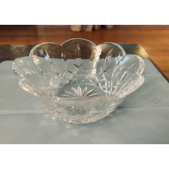 Traditional 1990s Waterford Crystal Scalloped Bowl For Sale - Image 3 of 3