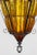 Metal 1960s Caged Amber Glass Lantern For Sale - Image 7 of 12