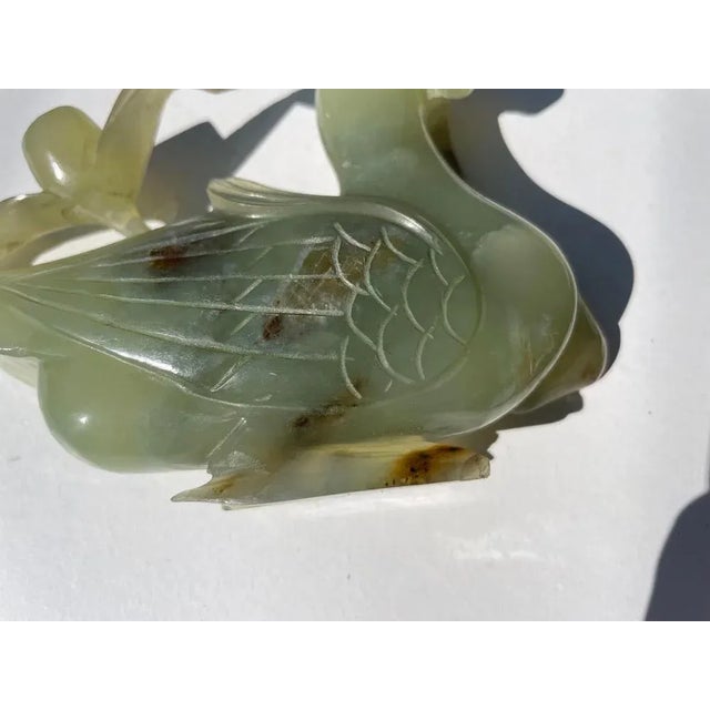 Antique Carved Jade Bird Sculpture, China, 20th-Century For Sale - Image 5 of 9
