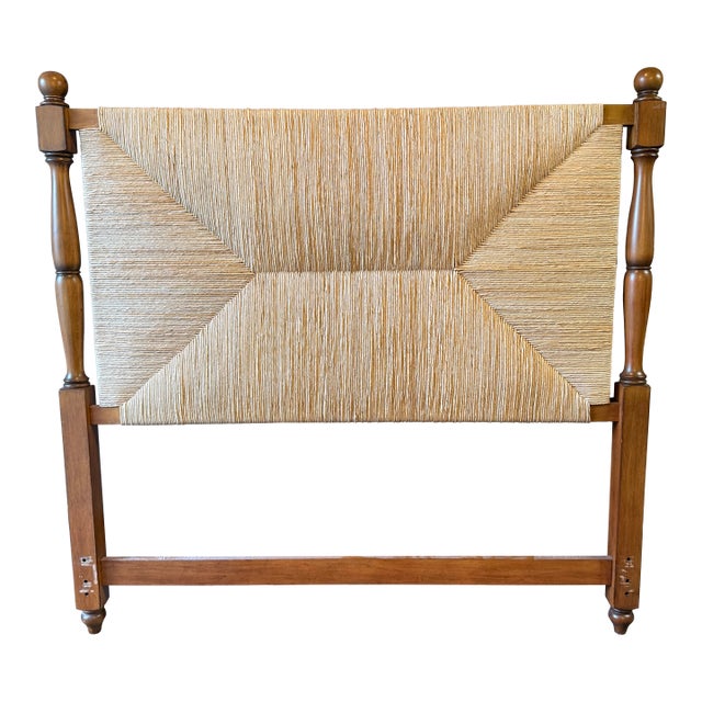 Queen Size Woven Rush Headboard For Sale