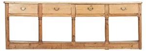 Monumental 19th Century English Pine Dresser Base, 1860s