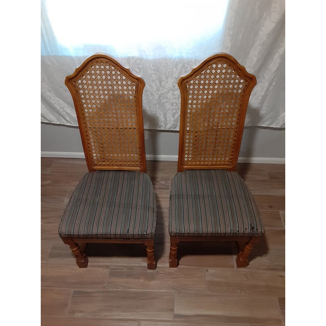 Drexel Heritage Cane Back Dining Chairs Set of 6 Chairish