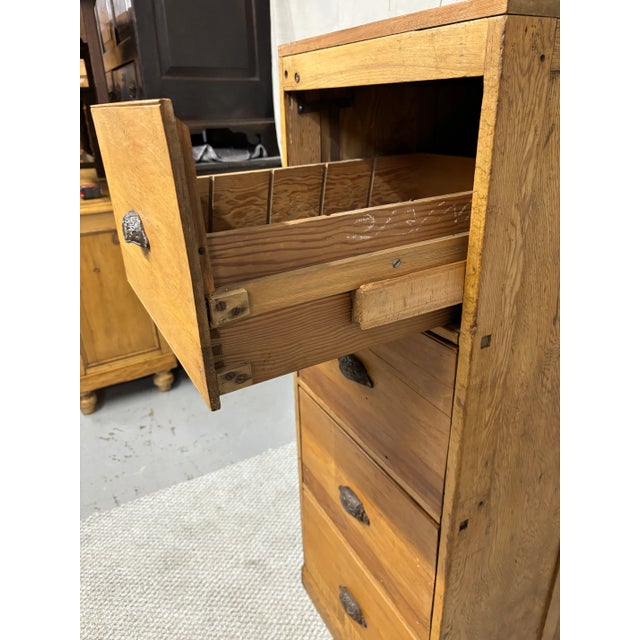 Early 20th Century English Pine and Pitch Pine Filing Cabinet For Sale - Image 10 of 12