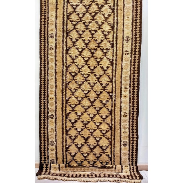 Traditional 1920s Vintage Persian Flat Weave Kilim Runner Rug - 3‚Ä≤3‚Ä≥ √ó 11‚Ä≤4‚Ä≥ For Sale - Image 3 of 13