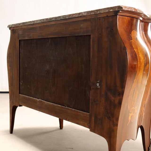Wood Lombard Barocchetto Style Chest of Drawers, Italy, Early 1900s For Sale - Image 7 of 10