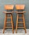 Vintage MCM Slat Swivel Bar Stools After Arthur Umanoff For Sale - Image 10 of 12