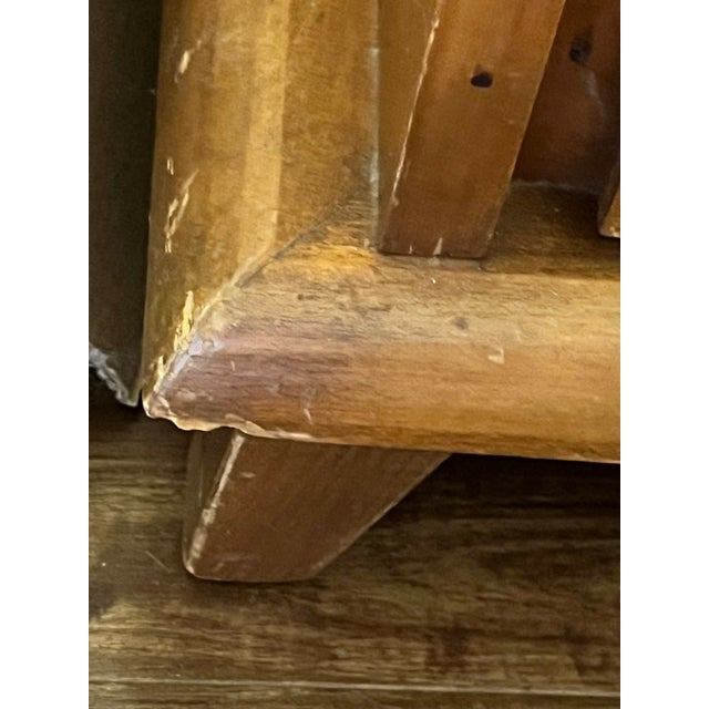 1958 Northwest Chair Company 8 Piece Solid Maple and Rattan Glass Front Hutch For Sale - Image 9 of 11