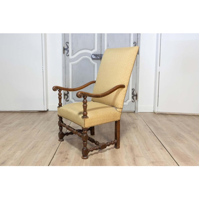 18th Century French Louis XIII Style Armchair For Sale - Image 4 of 11
