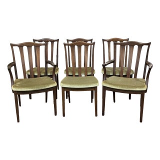 Chairs and English Armchairs in Mahogany by G-Plan, 1970s, Set of 6 For Sale