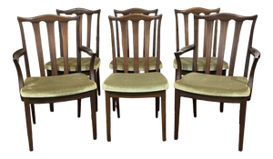 Chairs and English Armchairs in Mahogany by G-Plan, 1970s, Set of 6