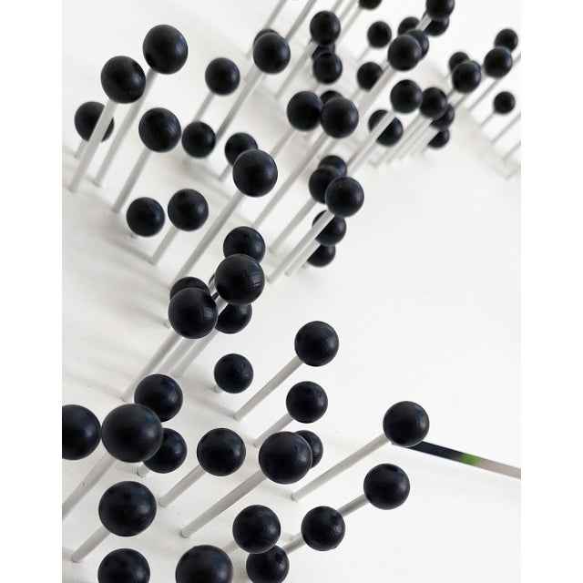 Wood "Mocap" (White-Black) Illusionistic Wall Clock / Wall-Sculpture For Sale - Image 7 of 12