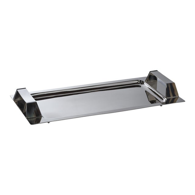 Berkane Rectangular Bar Tray with Horn Trim For Sale