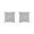 Elevate your everyday look with these intricate 18k white gold square studs. This beautiful piece is embellished with a...