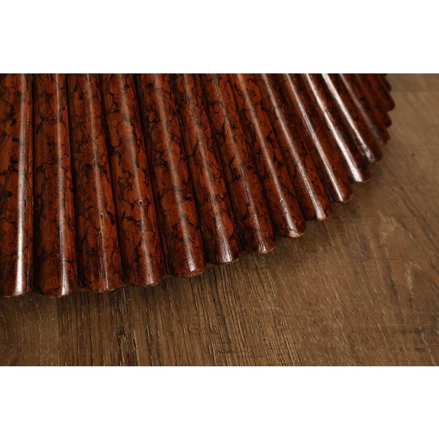 Ficks Reed Round Glass Top 'Sheaf of Wheat' Dining Table For Sale - Image 9 of 18