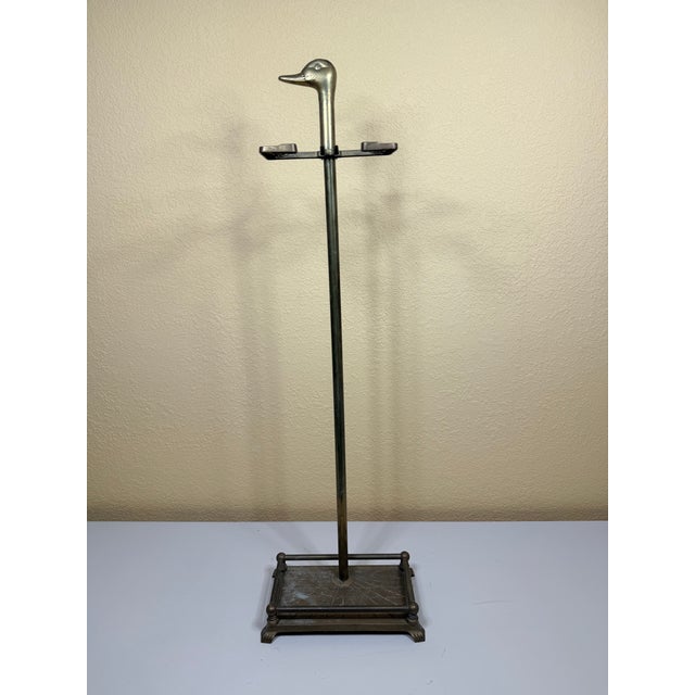 Neoclassical Brass Duck Heads Fireplace Tool Set For Sale - Image 6 of 9