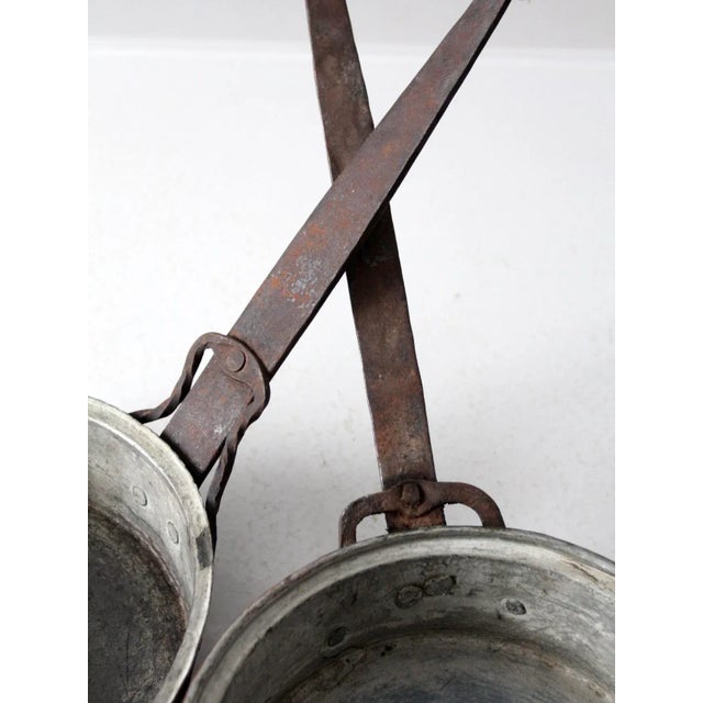 Copper Antique Copper Saute Pans Pair For Sale - Image 8 of 13