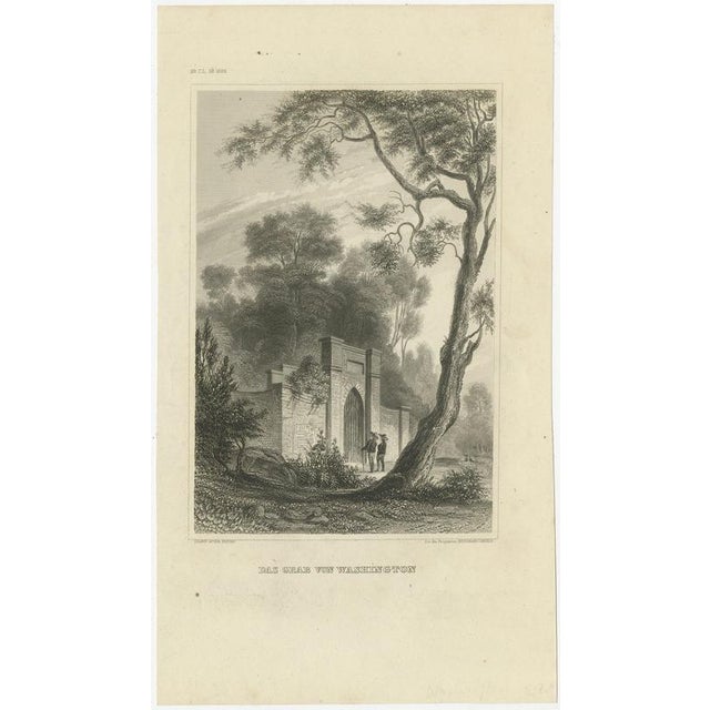 Hermann Meyer, Washington's Tomb at Mount Vernon, 1850, Engraving For Sale - Image 3 of 11