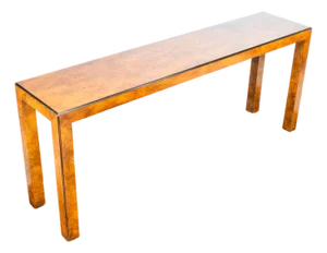 1970s John Widdicomb Parsons Burl Wood Console Table