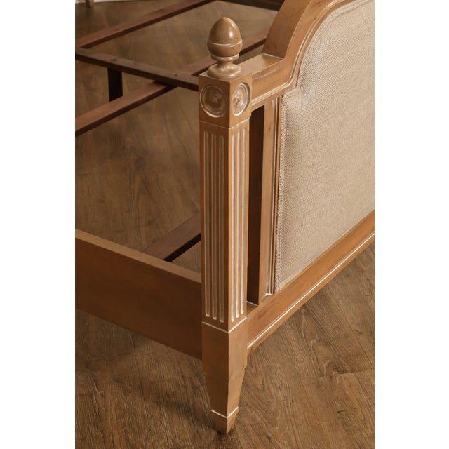 Tan Ethan Allen King 'Allesandra' Upholstered Bed Frame For Sale - Image 8 of 18