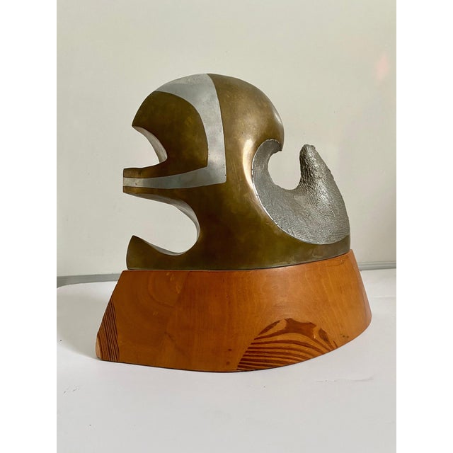 Wood Chester Williams , Chester Williams, Black Artist, Abstract Bronze, Wood African American Sculpture For Sale - Image 7 of 8