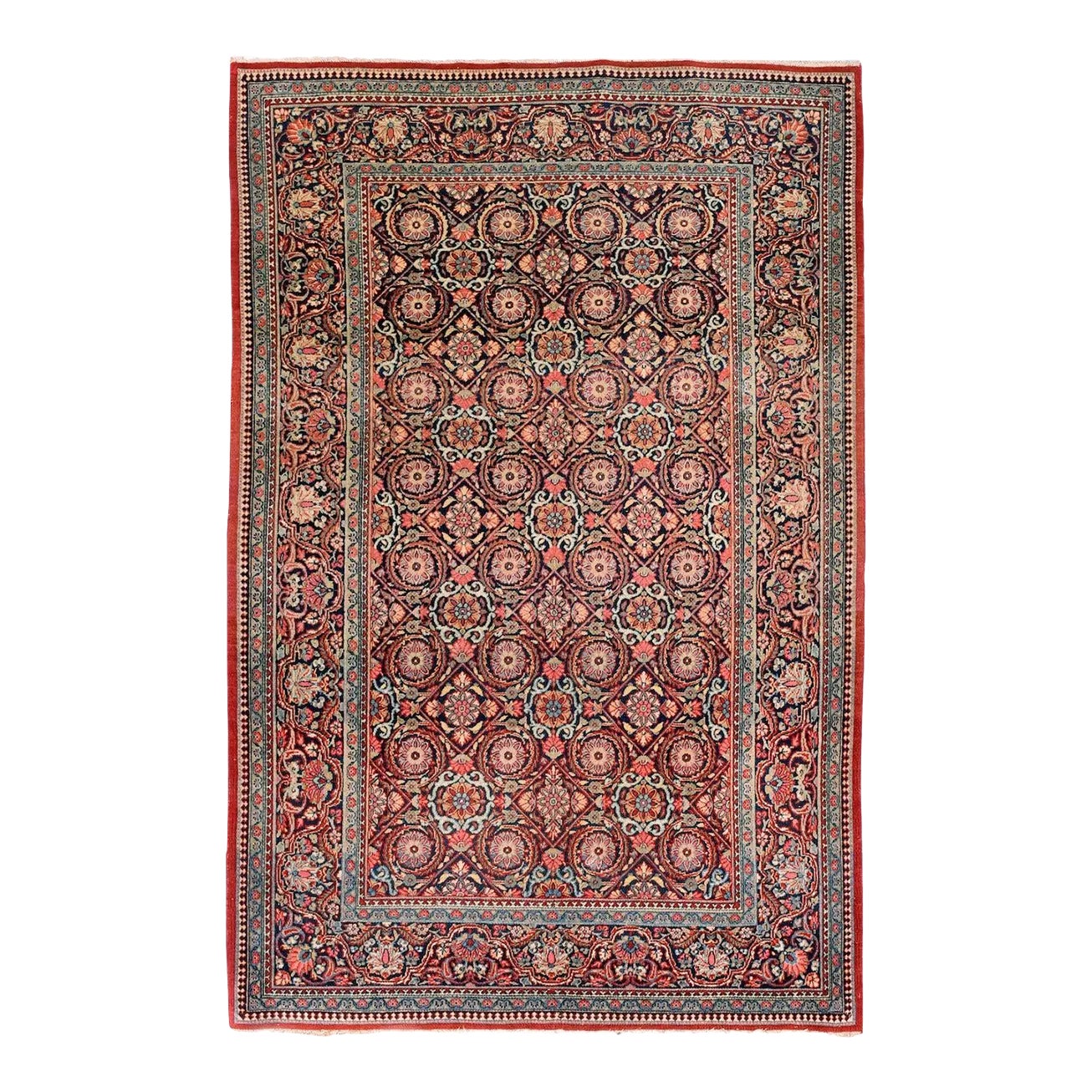 Antique Kashan Dabir Rug 4'4'' x 6'10'' Chairish