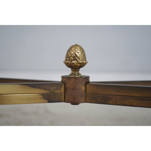 Iron Brass & Glass Rams Head Coffee Table For Sale - Image 11 of 13