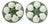 White and Green Oyster Plates, France, 1920s, Set of 2 For Sale