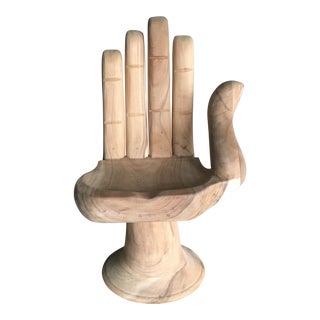 Teak Hand Shaped Chair For Sale