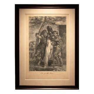 After Charlet. The Painful Farewell: Napoleonic Soldiers, Lithograph, 1825 For Sale