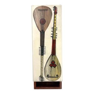 Piero Fornasetti Attributed Mandolins Cigars Box, Milan Italy, Ca. 1960s