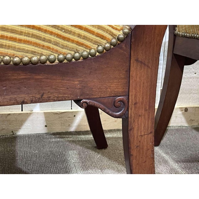 Mahogany Armchairs with Crossbars, 19th Century, Set of 2 For Sale - Image 15 of 18