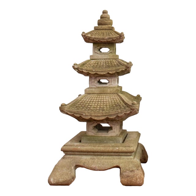 Large Cast Stone Pagoda Garden Ornament Chairish