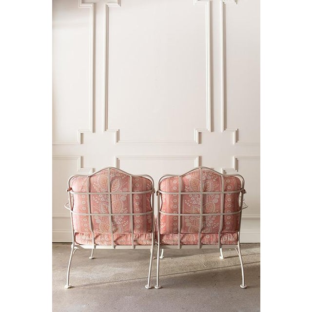 Vintage 1950s Wrought Iron Patio Loveseat in the Style of Meadowcraft For Sale - Image 10 of 16