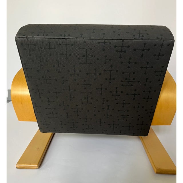 Artek 1960s Alvar Aalto Model 400 "Tank" Chair, Artek Sweden Maharam Dot Pattern Upholstery Designed by Ray and Charles Eames. For Sale - Image 4 of 10