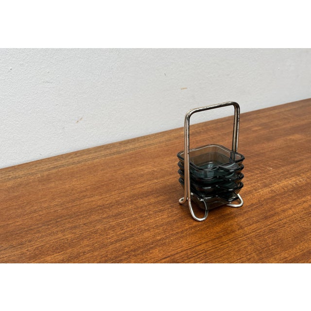 Mid-Century German Stacking Ashtrays by Wilhelm Wagenfeld for WMF, 1960s, Set of 5, in Very Good conditions. Designed 1960...